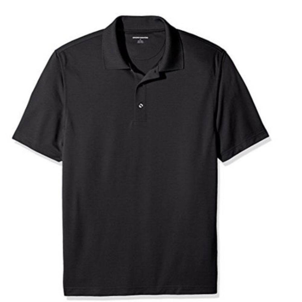 Amazon Essentials Men's Regular-Fit Quick-Dry Golf Polo Shirt, Black, XX-Large